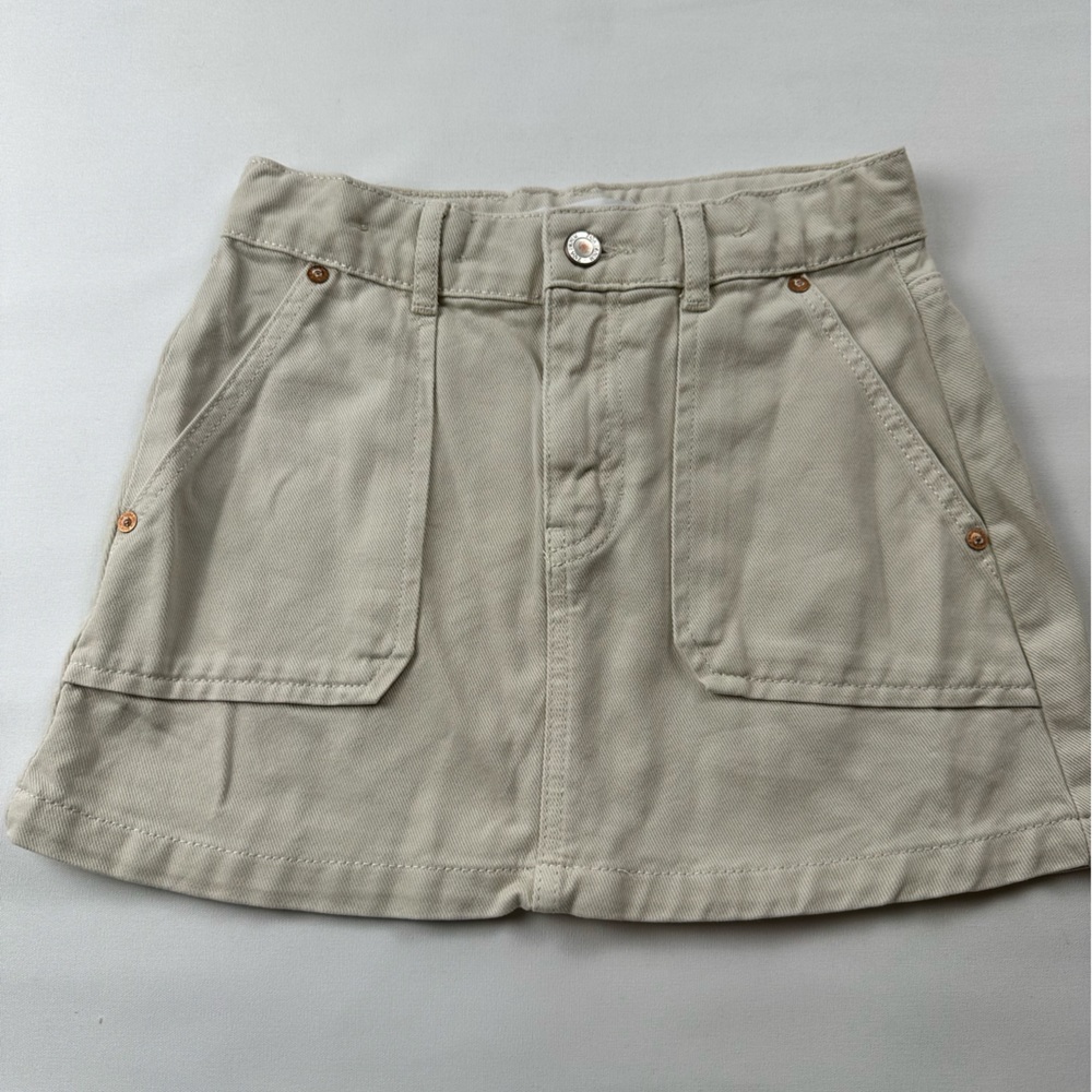 Zara kids cream jeans skirt. Size 10 (girls)
